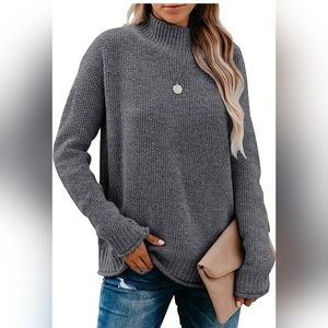 NWT VLRSY Women’s Turtleneck Sweater - Dark Grey- Size Small